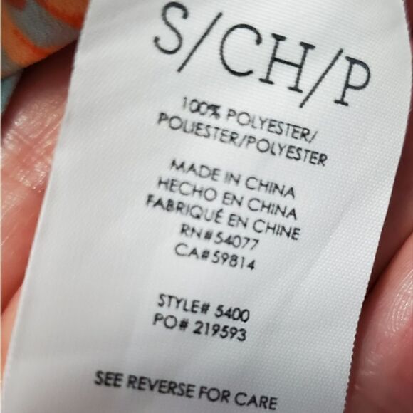 CAbi Maya Orange & Bluish Green Floral Dress - Picture 5 of 6